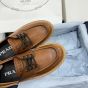 Prada Laced leather loafers