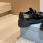 Prada Chocolate brushed leather loafers