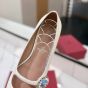 Valentino MARY-JANE PRESHOES BALLERINA IN KIDSKIN WITH JEWEL BUTTON 20MM