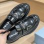 Prada Chocolate brushed leather loafers
