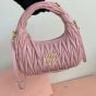 MIU MIU Wander matelassé nappa leather hobo bag