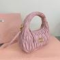 MIU MIU Wander matelassé nappa leather hobo bag