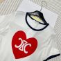 Celine heart triomphe t-shirt in cotton jersey