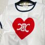 Celine heart triomphe t-shirt in cotton jersey