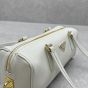 Prada Medium leather top-handle bag with padlock