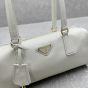 Prada Medium leather top-handle bag with padlock