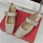 Valentino VLOGO LOCKER MARY JANE BALLERINA WITH CRYSTALS