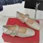 Valentino VLOGO LOCKER MARY JANE BALLERINA WITH CRYSTALS