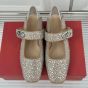 Valentino VLOGO LOCKER MARY JANE BALLERINA WITH CRYSTALS