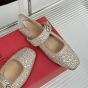 Valentino VLOGO LOCKER MARY JANE BALLERINA WITH CRYSTALS