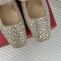Valentino VLOGO LOCKER MARY JANE BALLERINA WITH CRYSTALS