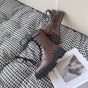 CELINE TRIOMPHE RANGERS MID LACE-UP BOOT in CALFSKIN