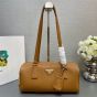 Prada Medium leather top-handle bag with padlock