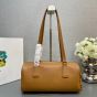 Prada Medium leather top-handle bag with padlock