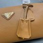 Prada Medium leather top-handle bag with padlock