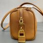 Prada Medium leather top-handle bag with padlock