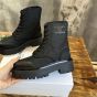 CELINE BULKY LACED UP BOOT in NYLON AND SHINY BULL