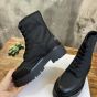 CELINE BULKY LACED UP BOOT in NYLON AND SHINY BULL