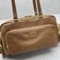 MIU MIU Pocket washed nappa leather bag