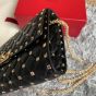 Valentino ROCKSTUD SPIKE NAPPA LEATHER CROSSBODY CLUTCH BAG