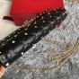 Valentino ROCKSTUD SPIKE NAPPA LEATHER CROSSBODY CLUTCH BAG