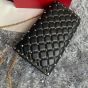 Valentino ROCKSTUD SPIKE NAPPA LEATHER CROSSBODY CLUTCH BAG