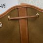 Celine SMALL DRAWSTRING BAG IN TRIOMPHE CANVAS AND CALFSKIN