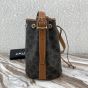 Celine SMALL DRAWSTRING BAG IN TRIOMPHE CANVAS AND CALFSKIN