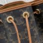 Celine SMALL DRAWSTRING BAG IN TRIOMPHE CANVAS AND CALFSKIN