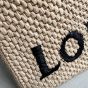 LOEWE Small LOEWE Font tote in raffia