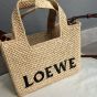 LOEWE Small LOEWE Font tote in raffia