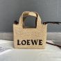 LOEWE Small LOEWE Font tote in raffia