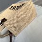 LOEWE Small LOEWE Font tote in raffia