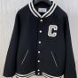 celine teddy jacket in textured wool