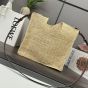 Medium LOEWE Font tote in raffia