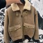 Celine aviator blouson jacket in vintage shearling