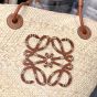 LOEWE Small Anagram Basket bag in iraca palm and calfskin