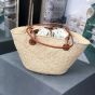 LOEWE Small Anagram Basket bag in iraca palm and calfskin
