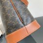 Celine MEDIUM BUCKET IN TRIOMPHE CANVAS AND CALFSKIN