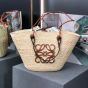 LOEWE Medium Anagram Basket bag in iraca palm and calfskin