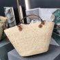 LOEWE Medium Anagram Basket bag in iraca palm and calfskin