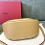 Valentino SMALL VLOGO MOON HOBO BAG IN GRAINY CALFSKIN WITH CHAIN