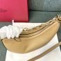 Valentino SMALL VLOGO MOON HOBO BAG IN GRAINY CALFSKIN WITH CHAIN