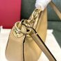 Valentino SMALL VLOGO MOON HOBO BAG IN GRAINY CALFSKIN WITH CHAIN