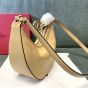 Valentino SMALL VLOGO MOON HOBO BAG IN GRAINY CALFSKIN WITH CHAIN