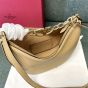 Valentino SMALL VLOGO MOON HOBO BAG IN GRAINY CALFSKIN WITH CHAIN
