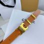 Celine Medium Triomphe Belt in Natural Calfskin