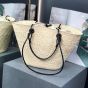 LOEWE Medium Anagram Basket bag in iraca palm and calfskin
