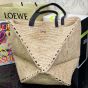 LOEWE Puzzle Fold Tote in raffia