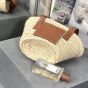 LOEWE Small Basket bag in palm leaf and calfskin
